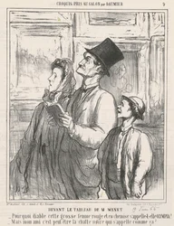 Voor het schilderij van M. Manet