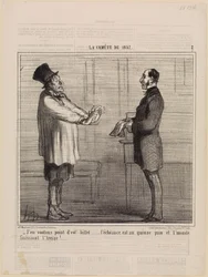 Ik wil uw biljet niet (De komeet van 1857, plaat 2)