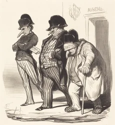 De napoleontische kranten verlaten de Nationale Vergadering...