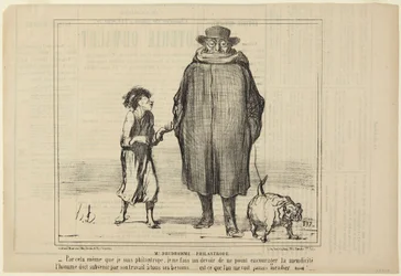Mijnheer Prudhomme, filantroop, nummer 291 uit de serie Actualités van Le Charivari