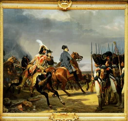 Slag bij Jena, gewonnen door keizer Napoleon I op 14 oktober 1806 ...
