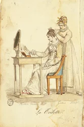 Toilette, uit "Almanach des Modes"