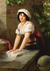 Wassen bij de put, 1896