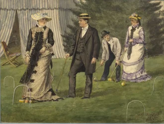 Het croquetspel, 1875
