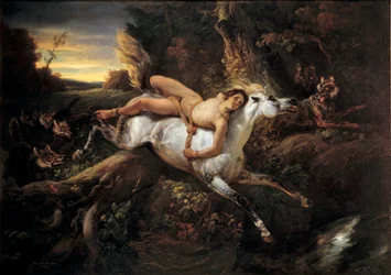 Mazeppa Illustratie voor het gedicht van Lord Byron of Victor Hugo
