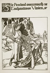 Sir Percival Overwint de Betoveraarster Vivien, illustratie uit 