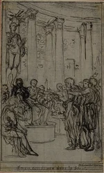 Studie voor een illustratie in Tacitus "Tiberius, of De zes eerste boeken van de Annalen", Boek V, Vol. 3, 1e Studie