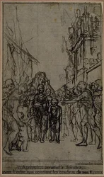 Studie voor een illustratie in Tacitus "Tiberius, of De zes eerste boeken van de Annalen", Boek III, Deel 2, 1e Studie