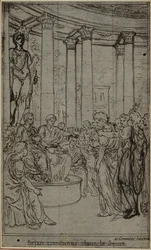 Studie voor een illustratie in Tacitus "Tiberius, of De zes eerste boeken van de Annalen", Boek V, Vol. 3, 2e Studie