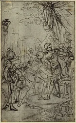 Studie voor een illustratie in Tacitus "Tiberius, of De zes eerste boeken van de Annalen" Boek I, Deel 1, 3e Studie