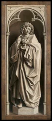 St. Johannes de Evangelist, van het exterieur van de rechter vleugel van het Lam Gods