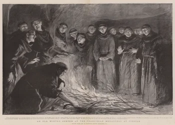 Een oude wintergewoonte in het Franciscaner klooster in Fiesole