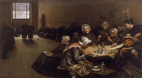 Avondschemering: een scène in de Westminster Union