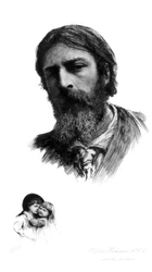 Hubert Herkomer, in Duitsland geboren Britse kunstenaar, en zijn kinderen