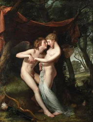Italiaans: cupido en psyche in de bruidsjonker Cupido en psyche in de bruidsjonker