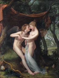 Italiaans: cupido en psyche in de bruidsjonker Cupido en psyche in de bruidsjonker