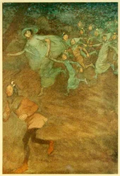 Enter Sir Hugh Evans, Anne Page, en anderen, uit The Merry Wives of Windsor, 1910