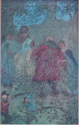 Nu, goede Sir John, hoe leven uw Windsor vrouwen, illustratie uit De Vrolijke Vrouwtjes van Windsor, 1910