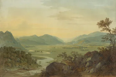 Carne rivier vanaf Loudoun Castle, Ayrshire, 1804