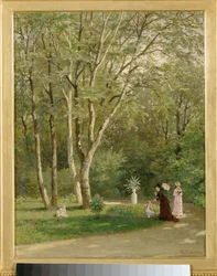 In einem Wiener Garten - In een Weense tuin ... (schilderij op doek)
