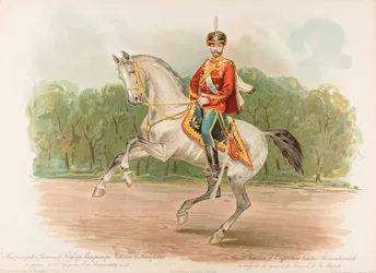 Ruiterportret van Nicolaas II van Rusland