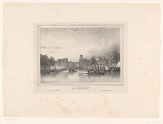 Gezicht op de oude haven te Rotterdam (Gezigten der Stad Rotterdam)
