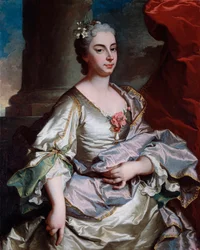 Portret van Battina Raggi, Markiezin van Brignole Sale (overleden 1747)