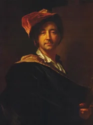 Frans:  Autoportrait au turban Zelfportret in een tulband