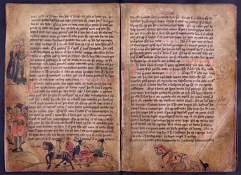 Twee geïllustreerde pagina