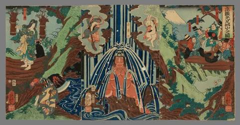 Minamoto Yorimitsu in de berg Ashigara