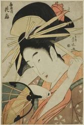 De courtisane Hanaogi van de Ogiya