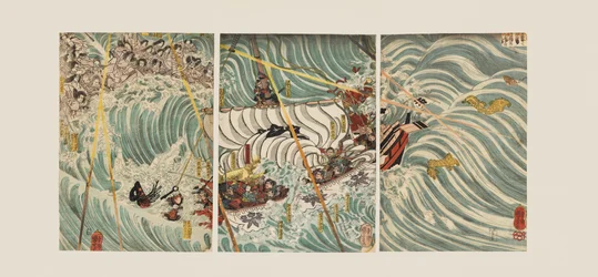 De geesten van de Taira die Yoshitsune