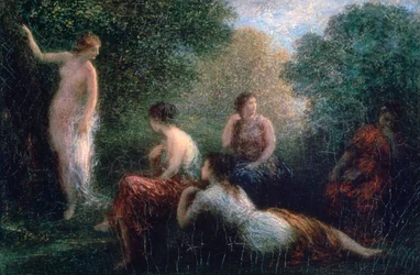 Arcadië, vrouw die baadt, 1836-1904