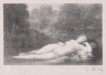 Liggend in het water, 1903