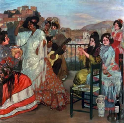 Gitaar Spelen op het Balkon, ca. 1903