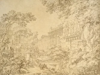 Landschap met ruïnes