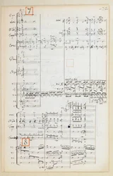 Manuscriptpartituur met gereduceerde orkestsuite voor De Vuurvogel van Igor Stravinsky (1882-1971)
