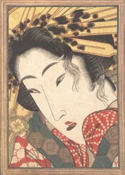 Afgewezen Geisha uit Passies gekoeld door lentensneeuw, 1824