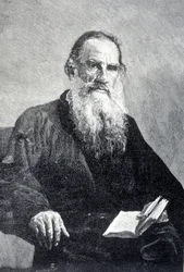 Portret van Leon Tolstoi, 20e eeuw (gravure)
