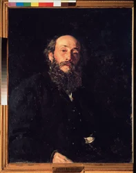 Portret van de kunstenaar Nikolai Ge