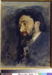 Portret van schrijver Vsevolod Mikhailovitch Garchine