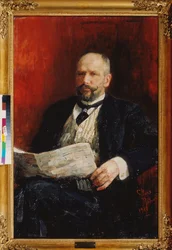 Portret van premier Pyotr A. Stolypin (1862-1911)