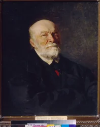 Portret van de wetenschapper en pedagoog dokter Nikolai Ivanovitch Pirogov