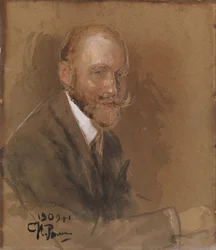 Portret van de toneelschrijver Prins Vladimir Vladimirovitsj Bariatinsky 1874-1941