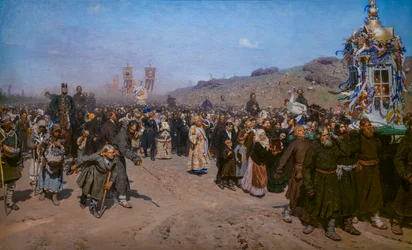 Religieuze processie in de provincie Koersk