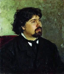Portret van de kunstenaar Vasily Surikov, 1848-1916, 1885