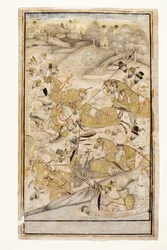 Een slag gevochten door Europeanen, c.1700