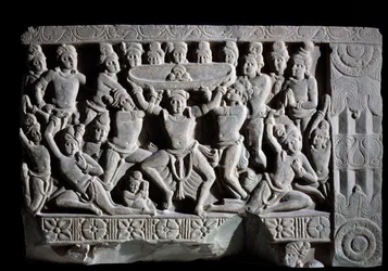 Aanbidding van de tulband (fragment van reliëf, 225-325)