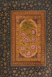 Albumblad met Stokesia en portret van Abdul Rahim Khan-e Khanna, c.1800
