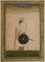 Bahram Khan, een hofbeambte van Shah Jahan, Mughal India, ca. 1720